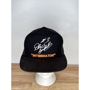 Dale Earnhardt Sr. The Intimidator Signiture Black/Neon Orange Cap